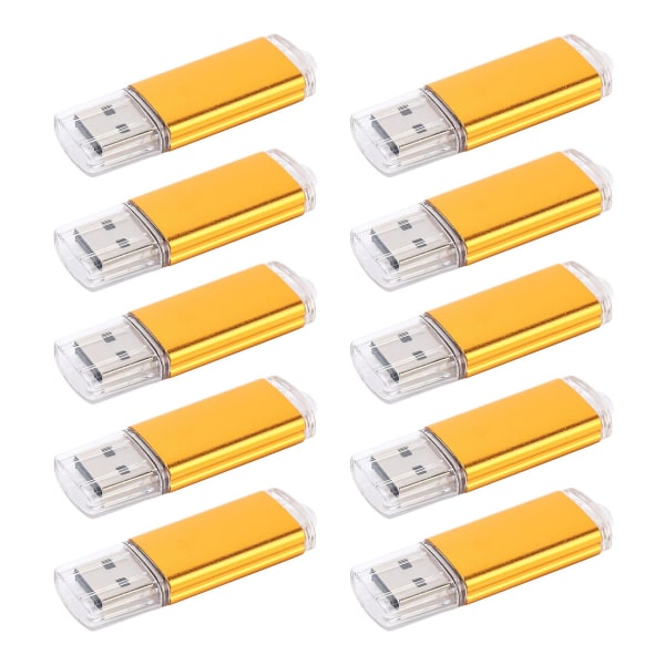 10 x 512 Mt:n muistitikku USB-muistitikku USB 2.0 Kulta