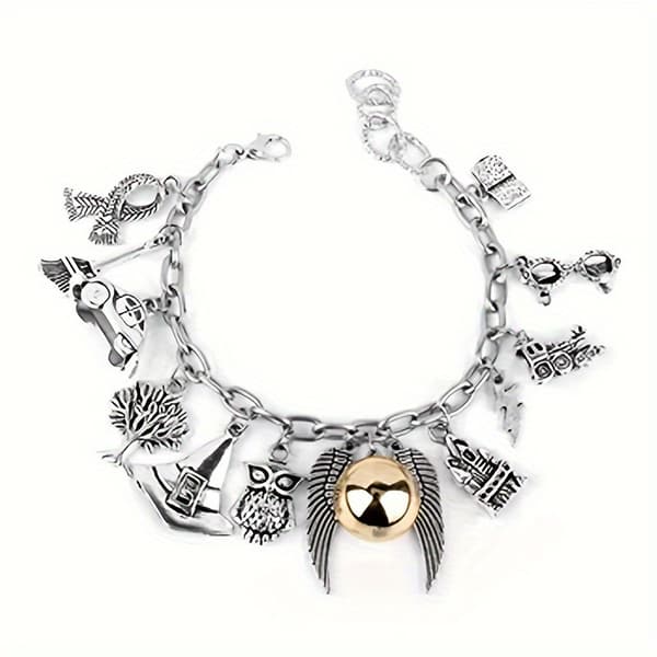 Harry Potter-serie kombination metall snaffervingar armband