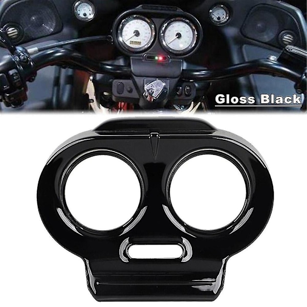 Motorsykkelmålerdeksel Nacelle Hus Kåpe i Gloss Sort For Road Glide 1998-2013