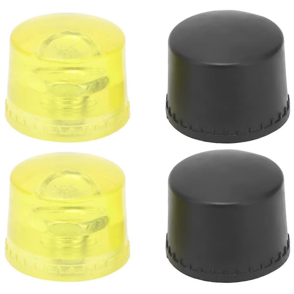 2 Sett Gummislaghodet Hammer Erstatningstips Sett Klubbe Tilbehør Gul Svart Dia 40mm