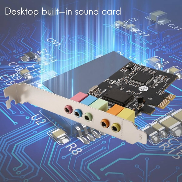 Pcie Ljudkort Pci-e X1 Cmi8738 Chip 32/64 Bit Ljudkort Stereo 5.1 Channel Desktop Inbyggt ljud