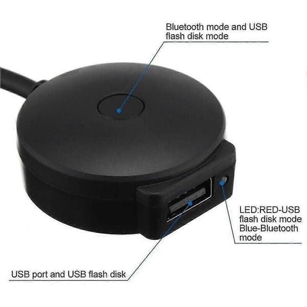 For Mini Cooper Bil Trådløs Bluetooth- Lydkabel Adapter Mottaker 3.5mm Aux
