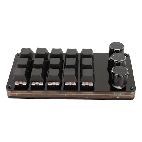 Mini Tilpasset Tastatur 15 Taster 3 Knapper Programmerbar Blå Switch Hot Swappable Programmering Makro Tastatur til Computerspil