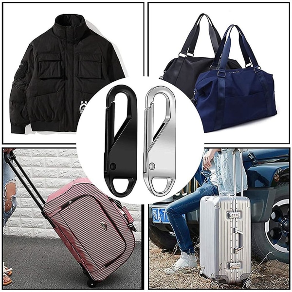 Metaludskiftningslynlås (10 stykker), metaltapper til lynlåsreparation, til tøj, bagage, kuffert, rygsæk, gør-det-selv håndværk