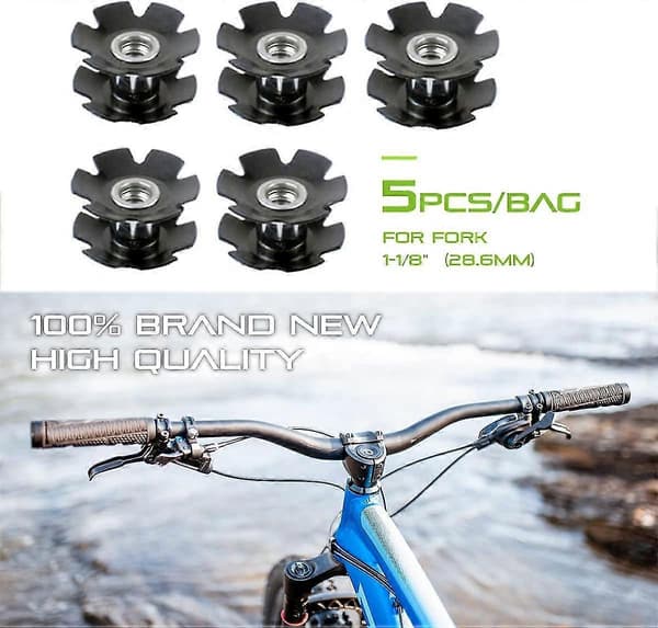 5 stk/pose Stjernemutter Mtb Landeveissykkel Headset For Gaffel 1-1/8\"(28.6mm)