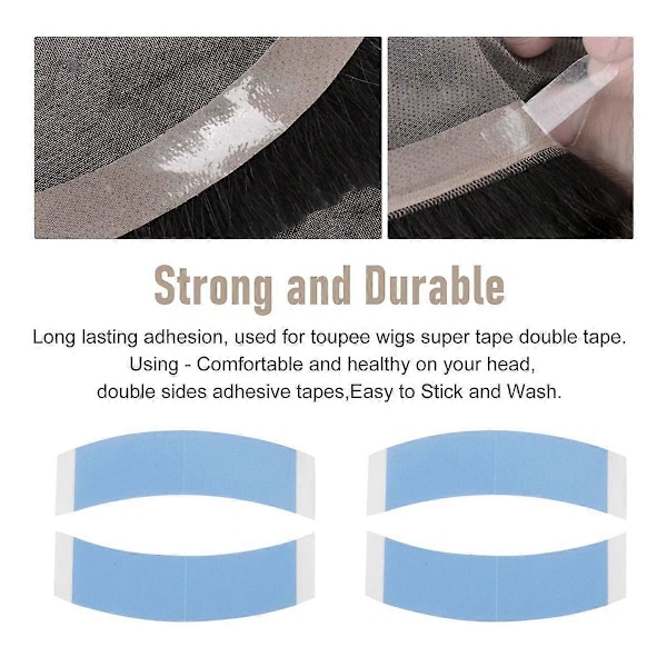 108 stk/parti Sterke parykk dobbeltsidige teipstrips Fikserte hår system lim Extension Lace Parykk Vanntett Sw