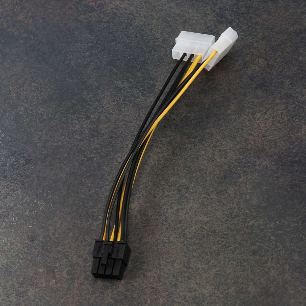 30st 2 Molex 4-stift till 8-stift Pci Express grafikkort Pci-e Atx Psu Power Converter Kabel-molex till PC