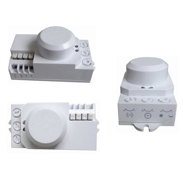 5.8GHz Mikrovågsradar Sensor Switch Rattjustering LED Ljussensor Switch Människorörelsedetektor