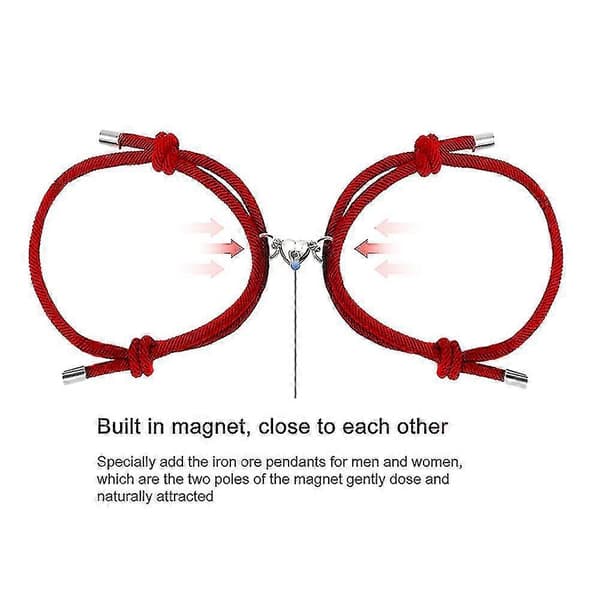 Pararmband Magnetisk Berlock Hängen Flätat Reparmband
