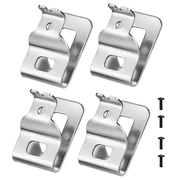 Bältesclips, 4 st Borrverktyg Clips Krok Kit med Skruvar för N268241 för 20V Elverktyg DCD980 DCD98