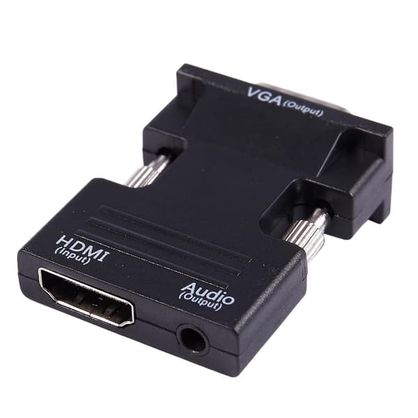 1080P HDMI Hun til VGA Han med Lydoutput Kabel Konverter Adapter
