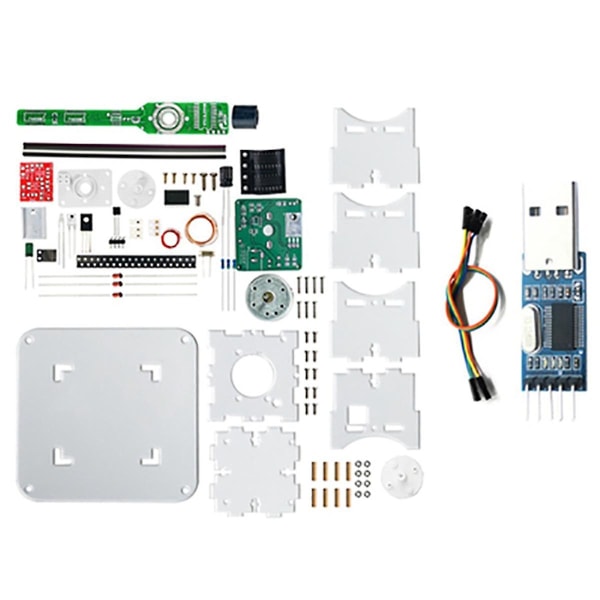 Flad Rotation LED Punktdisplay DIY Kit 51 Enkelt Chip Mikrocomputer Lodning DIY Elektroniske Dele,wit