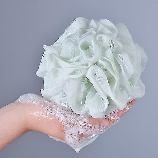 Mesh Pouf Badesvamp Eksfolierende Brusebold Pom Pom Rengøringstilbehør