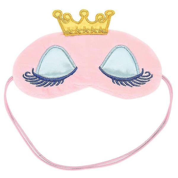 Söt Krona Långa Ögonfransar Sovande Skönhet Ögonskydd Sovmask Ögonskugga Ögonbindel Rosa