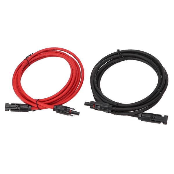 1 Par Solcelleforlengelseskabel 6mm2 PPE Kobberisolert Solcellepanel Ledningsadapter for RV PV System 4m / 13.1ft
