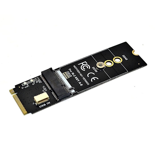 M.2 Key-m Till Key A-e/e Adapter Riser-kort För M.2 Ngff Pcie Protokoll Trådlöst Nätverkskortsmodul