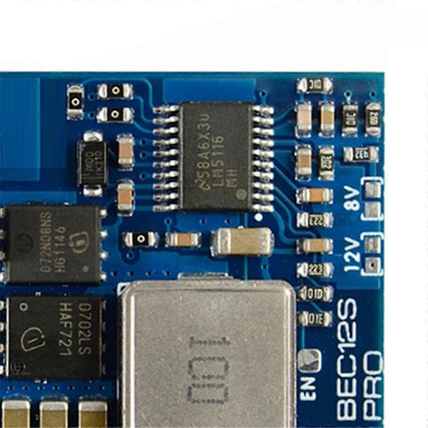 For BEC12S-PRO Modul 9-55V til 5V/8V/12V-5A Overstrømsbeskyttelse Selvgendannelse til RC Fly FPV