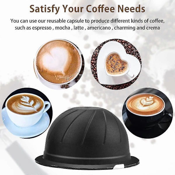 5 st Återanvändbara Kaffekapslar 230ml Påfyllningsbara Vertuo Kaffekapslar Kaffekapselkopp