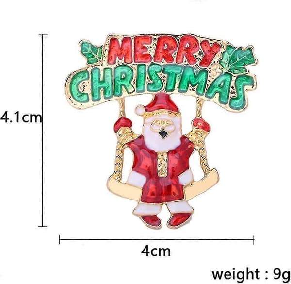Julbrosch Jul Dekorativa Nålar Julklappar 4 Stycken