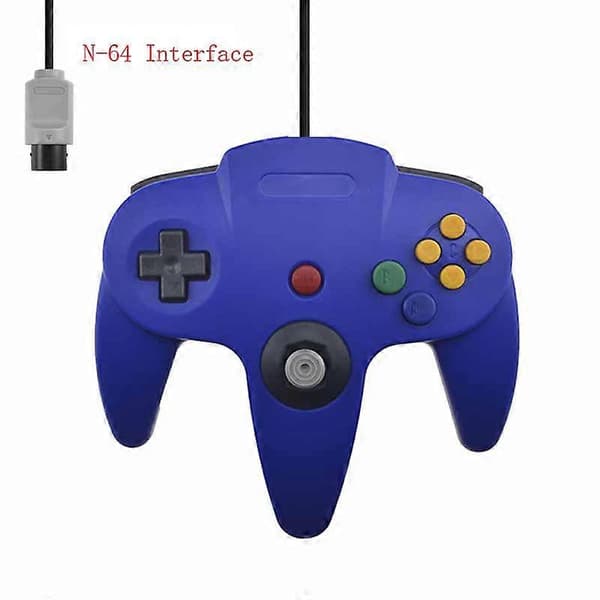 Ny Kablet Controller Joystick Kompatibel Med Nintendo 64 N64 Videospilkonsol Black