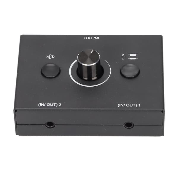 2-i-1 Ud eller 1-i-2 Ud 3,5 mm Splitter Switch med Mute-knap