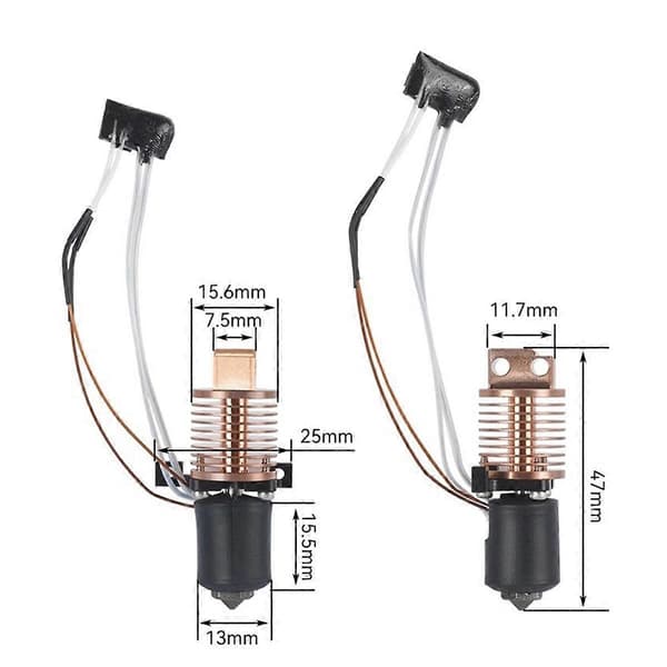 Ekstruderhode for Bambu Lab P1P P1S Oppgradert Hotend