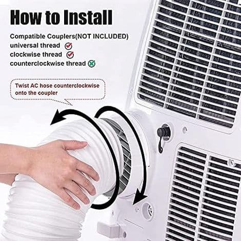 2m lang fleksibel PVC ventilationsslange til bærbare klimaanlæg, bordpladeinstallation, 13 cm diameter