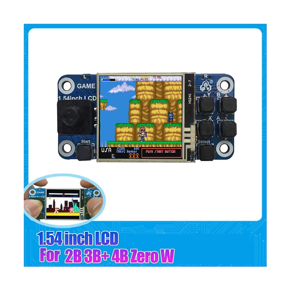 1,54 tuuman LCD-näyttö Minipelikonsolin kosketusnäyttö 2b/3b+/4b/W