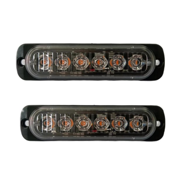 2 stk LED-strobelys advarselslys strobegrill blinkende lysstang lastebil bil beacon lampe trafikklys 1