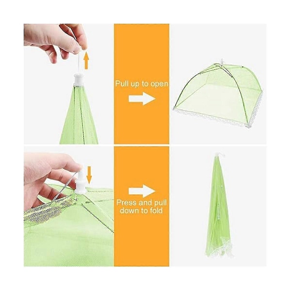 Pop-up Mesh Skärmtält Paraply, 8-pack Färgade Matöverdrag Nät För Utomhusbruk, Fester Picknickar, Återanvändbara