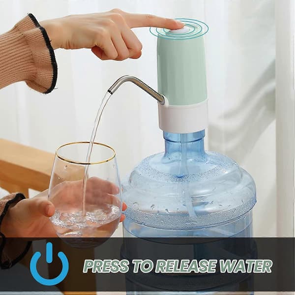 Vattenflaskpump Portabel USB-laddning Elektrisk vattendispenser för 3-5 gallon dricksvattenpump lila