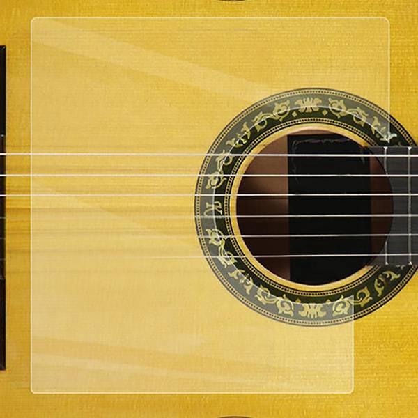 Gjennomsiktig folkeakustisk gitar pickguard Anti-ripe klassisk beskyttelsesplate for flamenco gitardeler