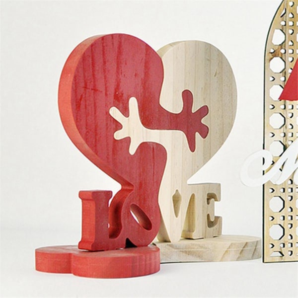 "elsker" tre puslespill Block dekorative ornament Skulptur tre ornamenter