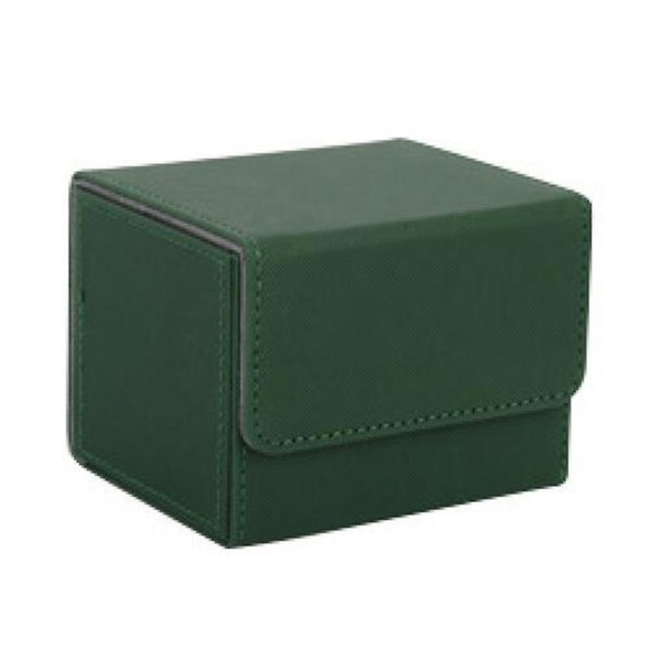 Card Box Side-loading Card Box Deck Case For Yugioh Card Perm Holder 100+, grønn
