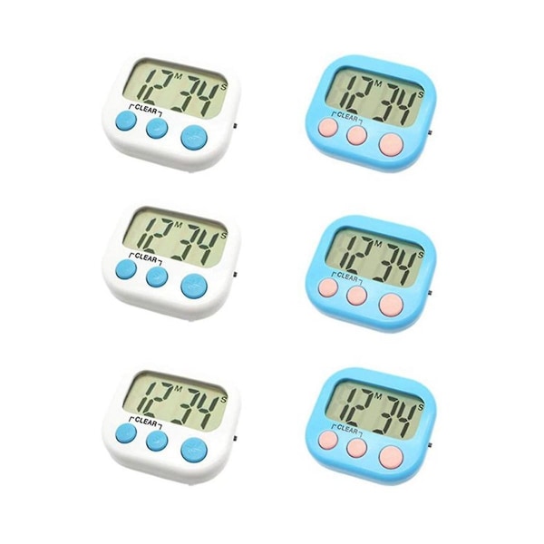 6 Pack Teachers Digital Small for Kids with LCD Display for Classroom, Homework, Exercise