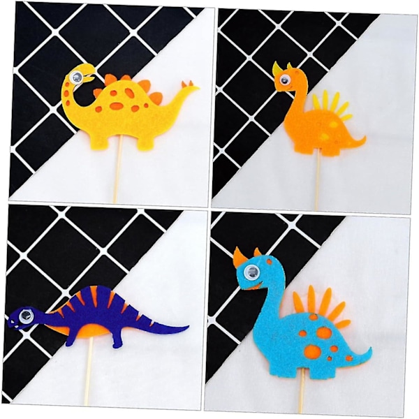 8 stk Kageindsatser Dinosaur Dessert Picks Søde Dinosaur Kage Picks Dinosaur Cupcake Topper Cupcake Picks Dessert Dekoration Fødselsdagskage Topper Dyr Kage S