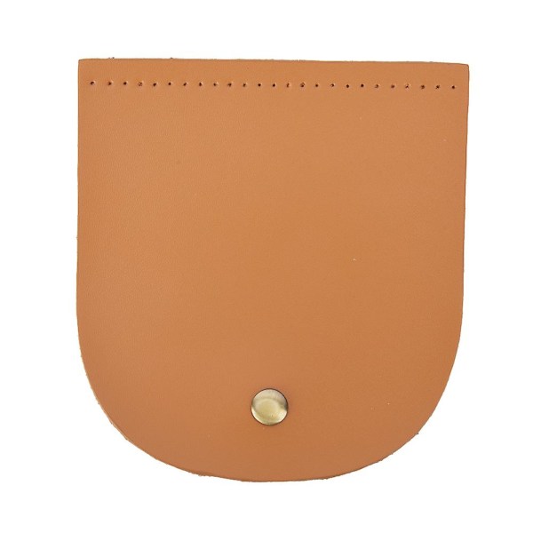 Taske Flip Cover Split Læder Magnetisk Spænde Gør-det-selv Håndlavede håndtaskedele med bronzetilbehør 12,6x13,7cmbrown Yellow