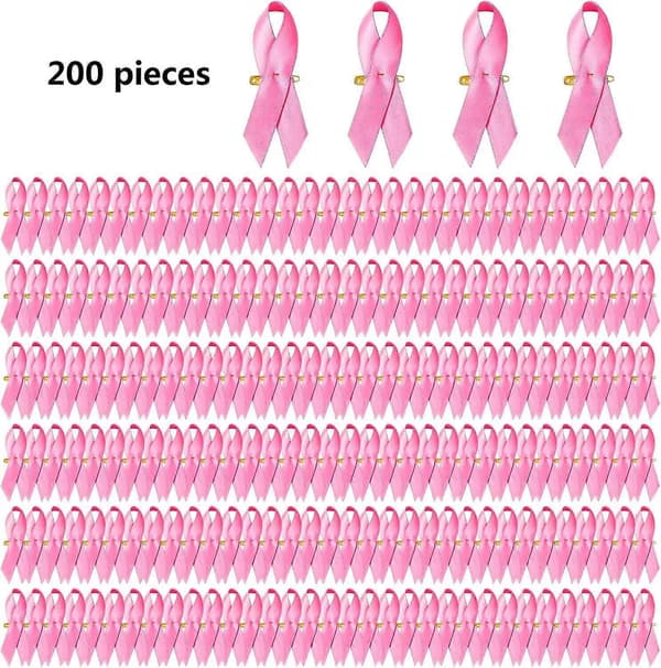 200 stk rosa salgsfremmende båndnål, båndslagstift, satengstoffbånd