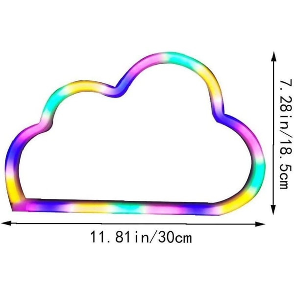 Sky Neon Lys Skilt For Veggdekor, Batteri Eller USB-Drevet LED Sky Lys For Soverom, Stue, Bar, Fest, Jul, Bryllup (farget 1 stk)