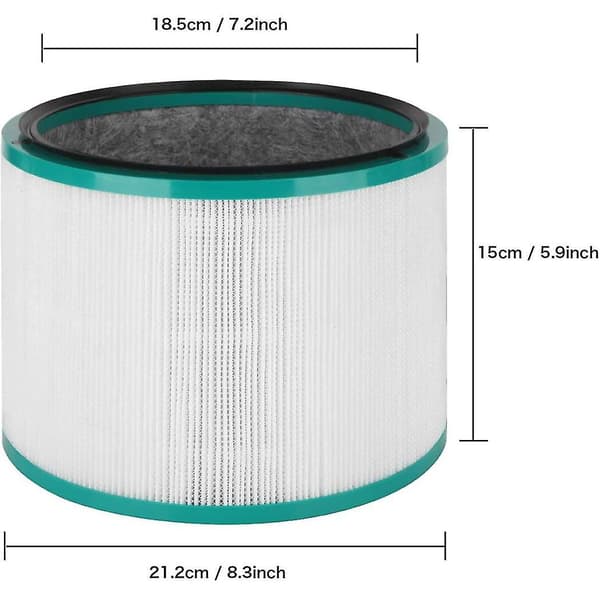 2-pak Erstatnings Hepa Filter Til Pure Link Dp01, Dp02 Og Til Pure Hot + Link Hp01, Hp02, Del