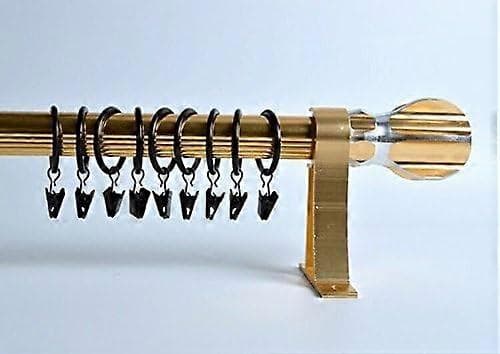 35 mm Diameter Multifunktionella Gardinklämmor Gardinringar, Svart, 30-pack
