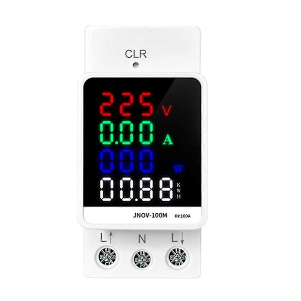 AC 70-270V 100A 25KW Multifunksjon AC Digital Voltmeter Amperemeter Effektfaktor Meter Elektrisk Energi Mon