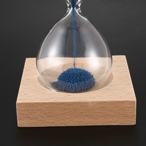 Træ Glas + Jernpulver Sand Blomstrende Magnetisk Timeglas Med Emballage Timeglas Træ Gave P