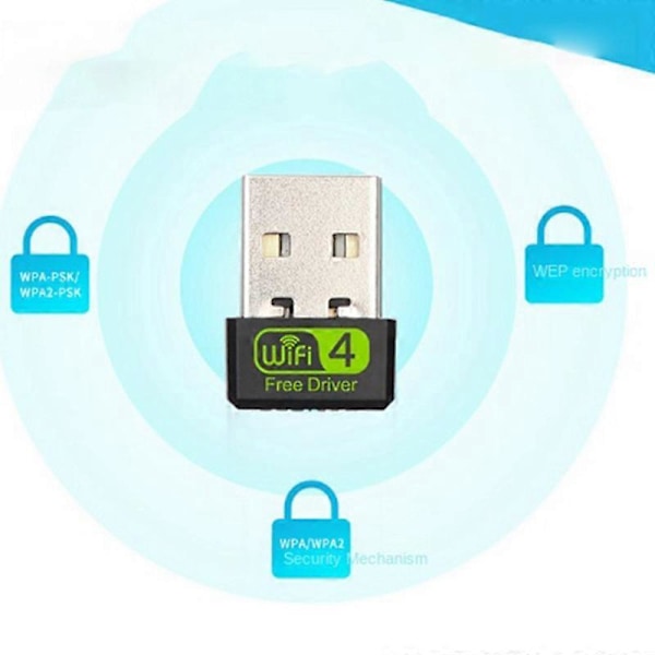 1 ST 150Mbps USB 2.4G Wifi Mottagare Plug And Play Wifi Adapter För Laptop Stationär Dator