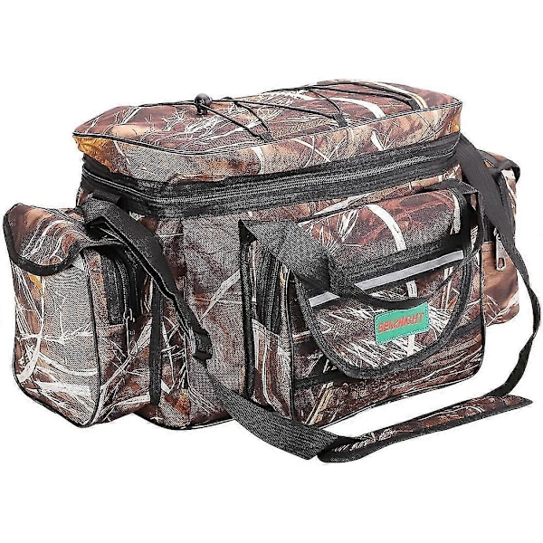 Karpefisketaske Enkelt Skulder Havfiskegrej Tasker Holdall Camouflage Udendørs Bæretaske Vandreture Rejsepakke 50cm*28cm*27cm