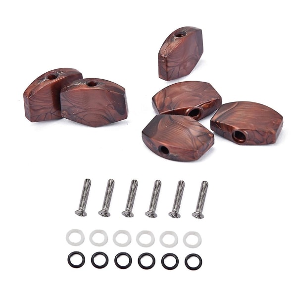 6 stk/sett Gitar Stemmepinne Knapper, Stemmepinne Knapper Maskinhoder Knapper for Gitar