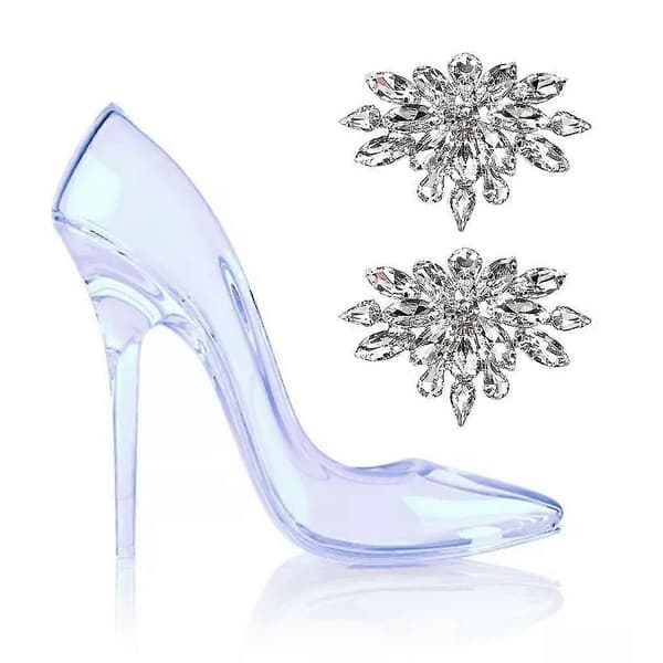 2 stk. Bryllup Brude Krystal Rhinestone Krystal Sko Sko Klips 1 Par