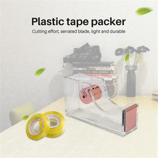 Deluxe Akryl Design Kontor Tape Dispenser Klar Gull