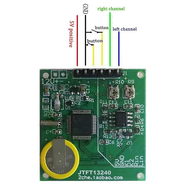 Musikk Spektrum Display Analyzer 1.3 Tommers LCD MP3 Effektforsterker Lydnivåindikator Rytme Balansert VU Meter Modul