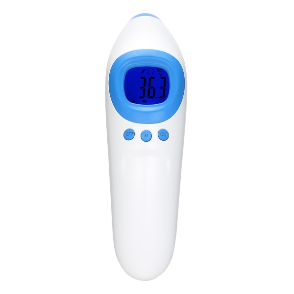 Blå Mini Panntermometer Temperaturmätare Instrument För Vuxna Barn Baby Beröringsfri Digital Infraröd För Feber Medicinsk Hembruk Inst.